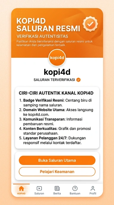 Tampilan kanal resmi kopi4d